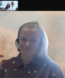 Captura de tela da reunião online da DERI-UNICAMP com a UHOH